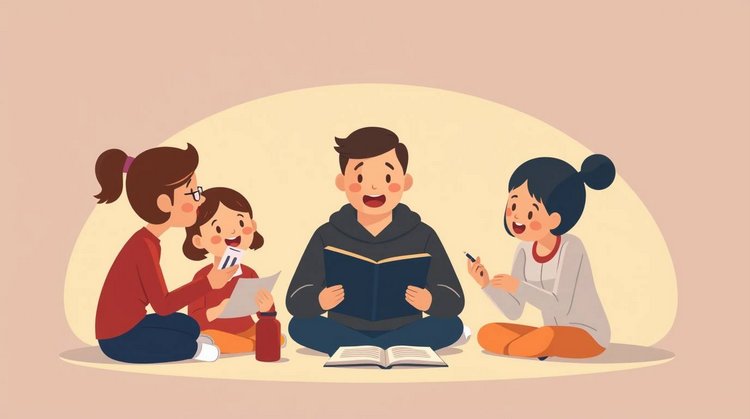 آموزش روسی چند دوست در حال تمرین زبان روسی