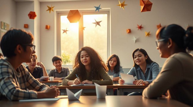 آموزش انگلیسی یادگیری زبان در گروه کلاسی