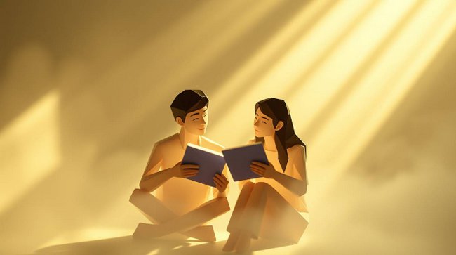 آموزش انگلیسی در حال تمرین و یادگیری زبان