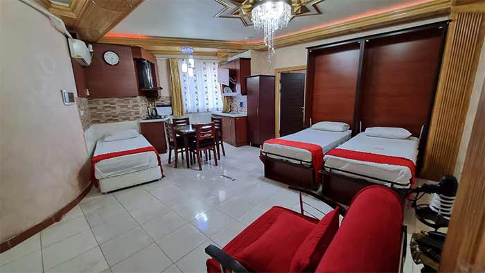 گردشگری یک هتل آپارتمان شیک و تمیز