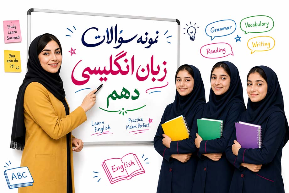 نمونه سوالات زبان انگلیسی دهم با جواب (درس 1 و 2 تا آخر) و PDF رایگان