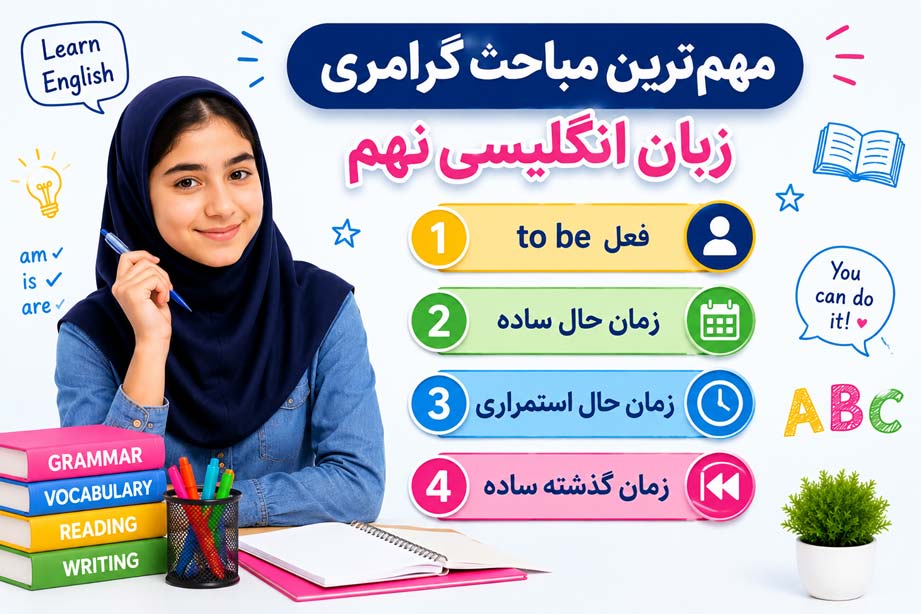 مهم‌ترین مباحث گرامری زبان انگلیسی نهم