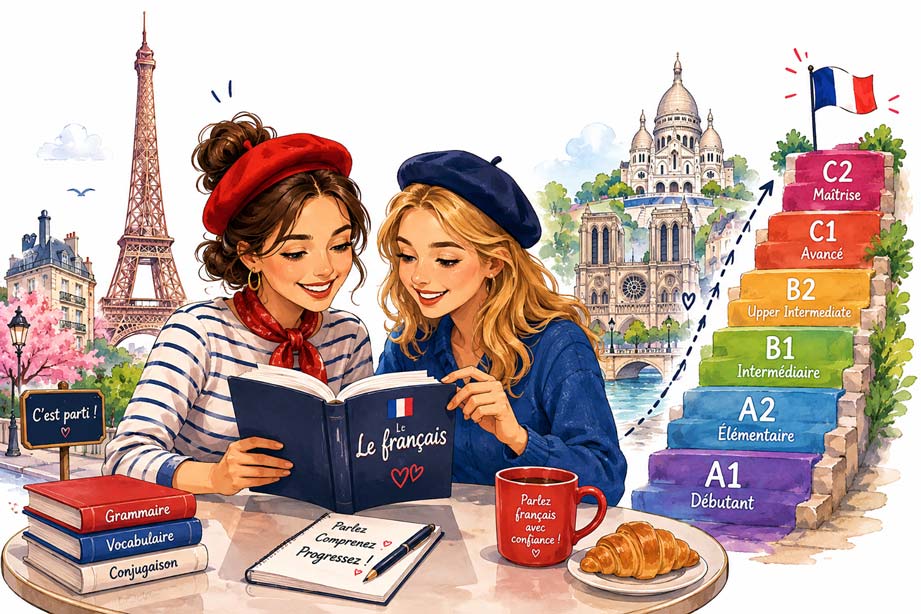 160 نمونه سوال زبان فرانسه سطح A1 تا C2 با جواب (سطح بندی شده)