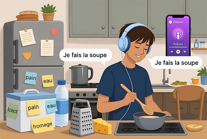 آموزش فرانسه ترکیب پکیجها با زندگی واقعی