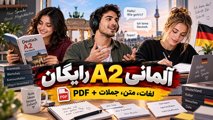 آموزش آلمانی آموزش زبان آلمانی سطح a2 رایگان: لغات، متن و جملات (PDF)